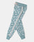 Super Combed Cotton French Terry Printed Slim Fit Joggers - Mineral Blue Printed-1