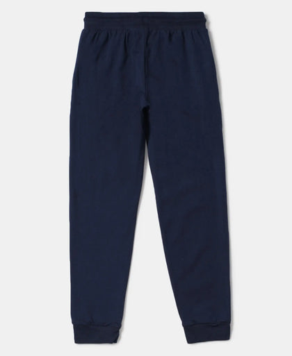 Super Combed Cotton Elastane Slim Fit Joggers - Navy-2