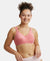 Wirefree Non Padded Super Combed Cotton Elastane Full Coverage Plus Size Bra with Side Panel Support - Blush Pink-1