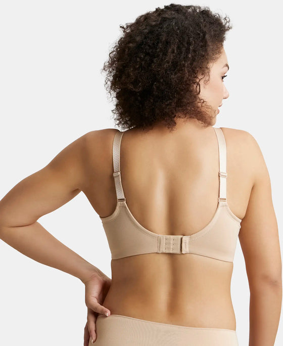 Wirefree Non Padded Super Combed Cotton Elastane Full Coverage Minimizer Bra - Light Skin-3