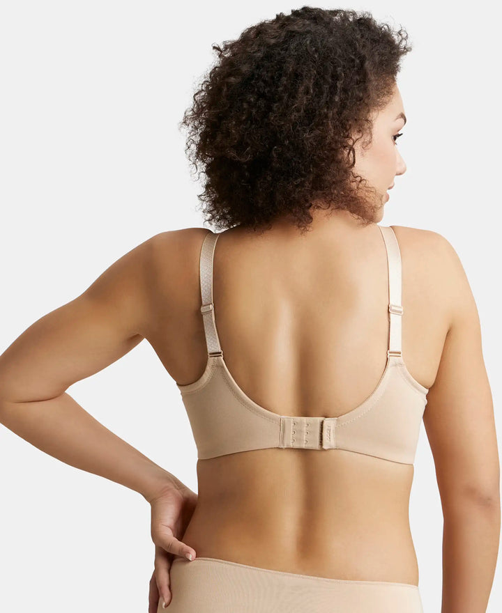Wirefree Non Padded Super Combed Cotton Elastane Full Coverage Minimizer Bra - Light Skin-3