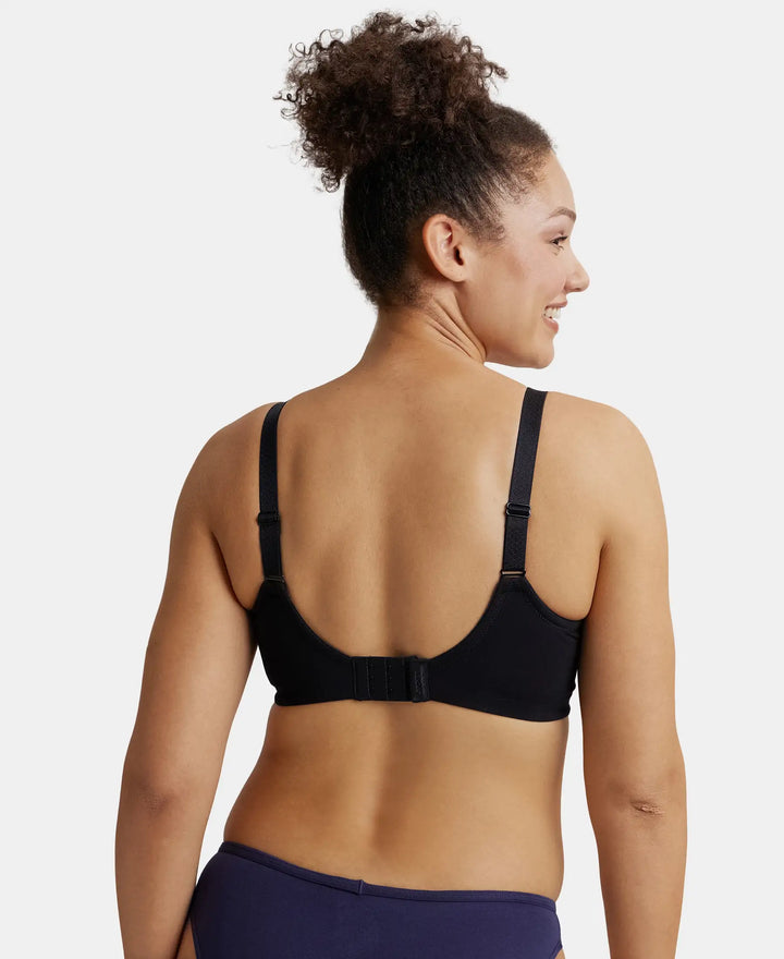 Wirefree Non Padded Super Combed Cotton Elastane Full Coverage Plus Size Bra Plush Lining Cup - Mocha-3