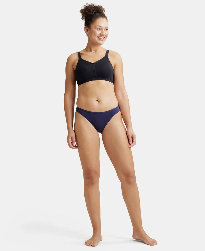 Wirefree Non Padded Super Combed Cotton Elastane Full Coverage Plus Size Bra Plush Lining Cup - Mocha-4