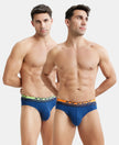 Super Combed Cotton Rib Solid Brief with Ultrasoft Waistband  - Estate Blue-1