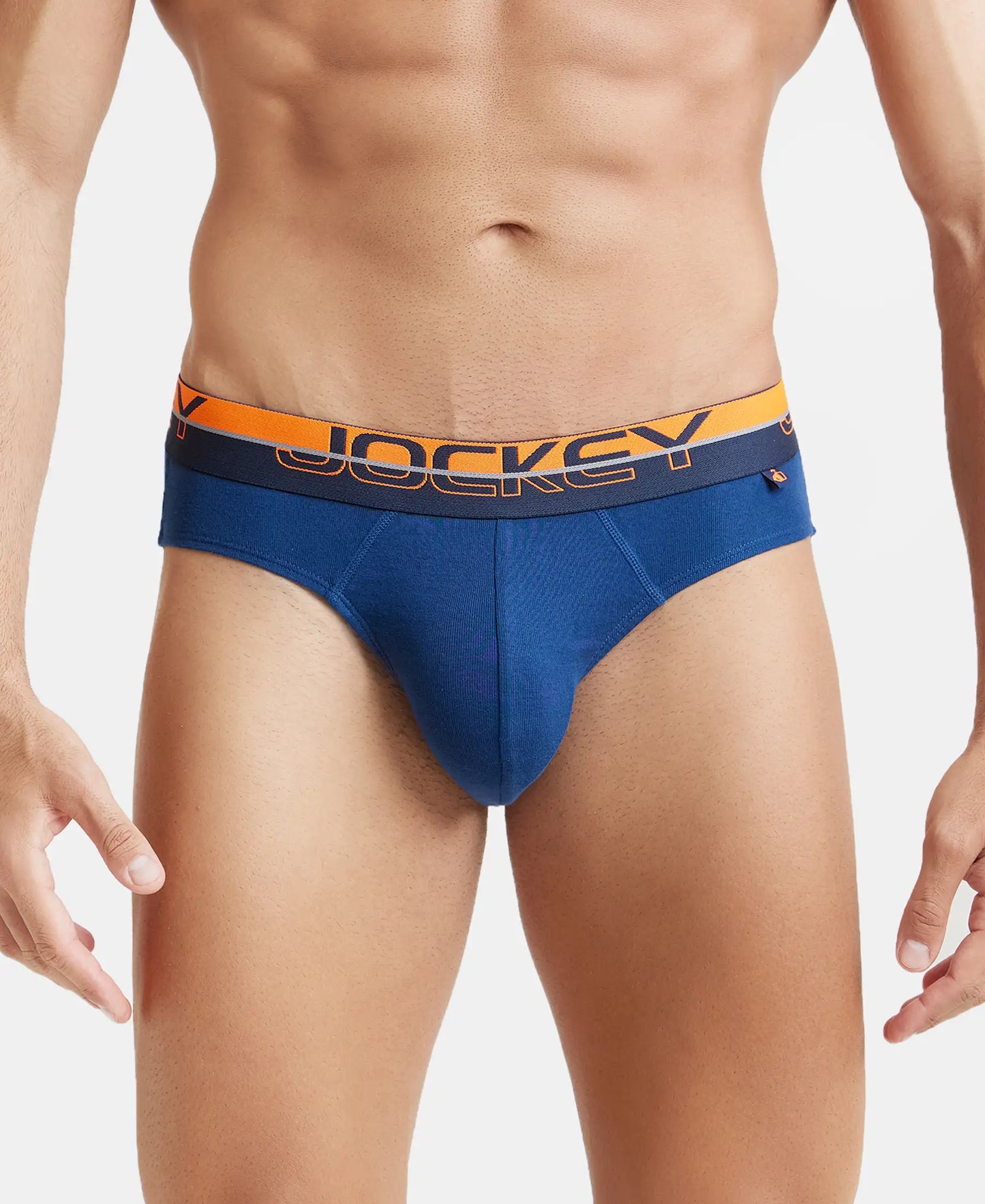 Super Combed Cotton Rib Solid Brief with Ultrasoft Waistband  - Estate Blue-2