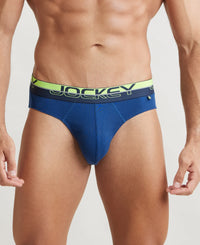 Super Combed Cotton Rib Solid Brief with Ultrasoft Waistband  - Estate Blue-3