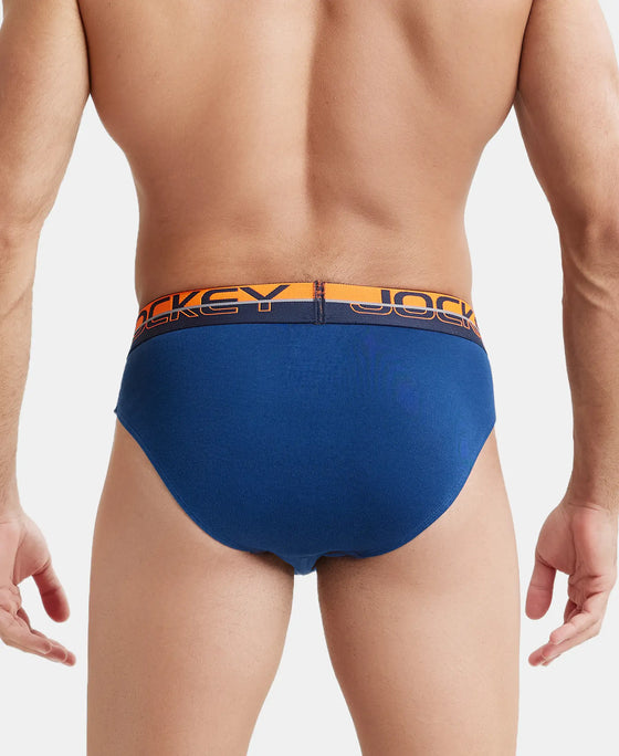 Super Combed Cotton Rib Solid Brief with Ultrasoft Waistband  - Estate Blue-6