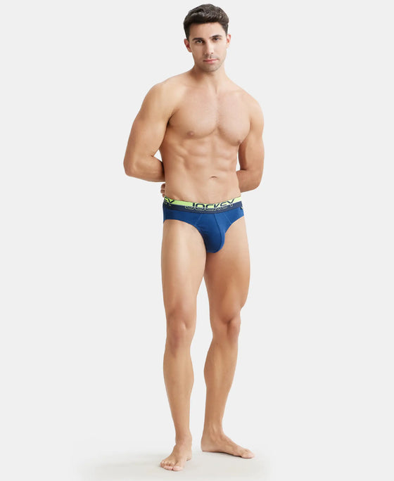 Super Combed Cotton Rib Solid Brief with Ultrasoft Waistband  - Estate Blue-9