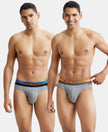 Super Combed Cotton Rib Solid Brief with Ultrasoft Waistband  - Monument-1