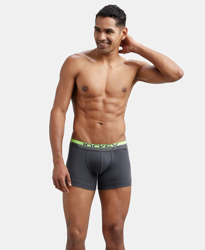 Super Combed Cotton Rib Solid Trunk with Ultrasoft Waistband - Asphalt-5