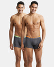 Super Combed Cotton Rib Solid Trunk with Ultrasoft Waistband - Asphalt-1