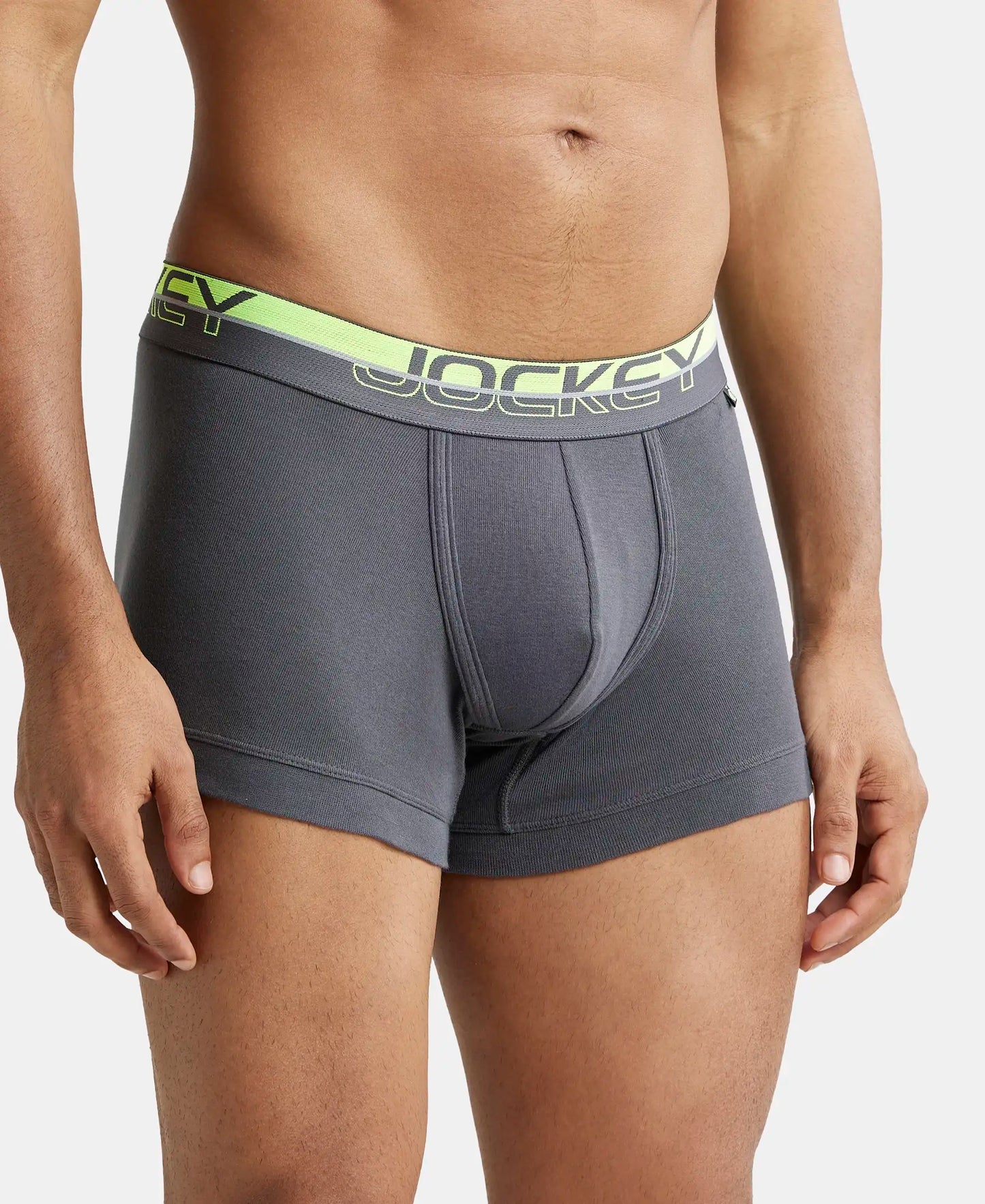 Super Combed Cotton Rib Solid Trunk with Ultrasoft Waistband - Asphalt-4