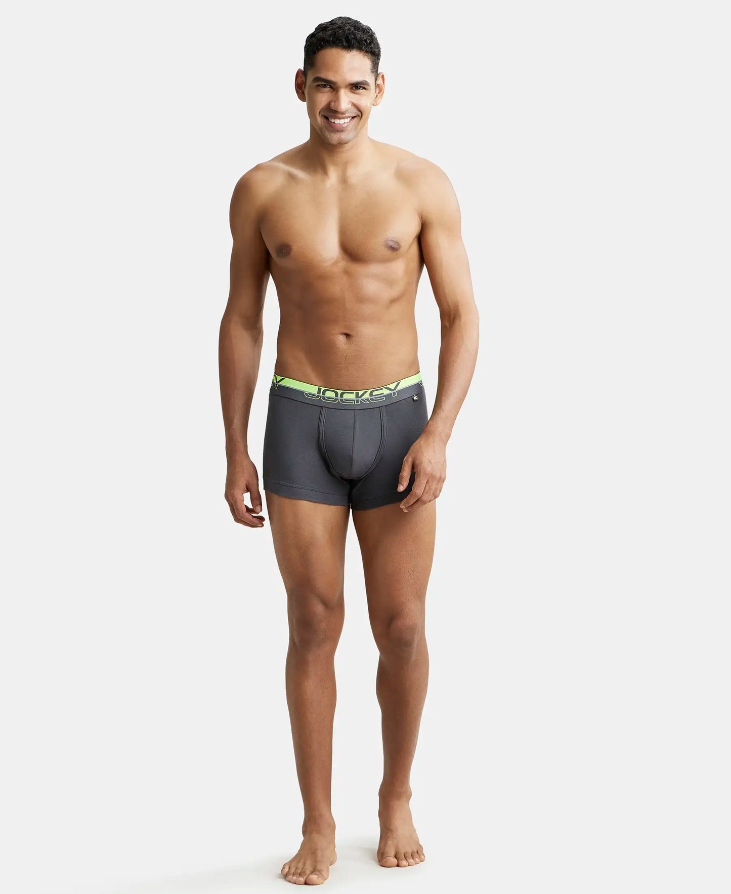 Super Combed Cotton Rib Solid Trunk with Ultrasoft Waistband - Asphalt-7