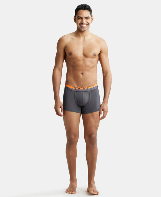 Super Combed Cotton Rib Solid Trunk with Ultrasoft Waistband - Asphalt-8