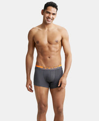 Super Combed Cotton Rib Solid Trunk with Ultrasoft Waistband - Asphalt-10