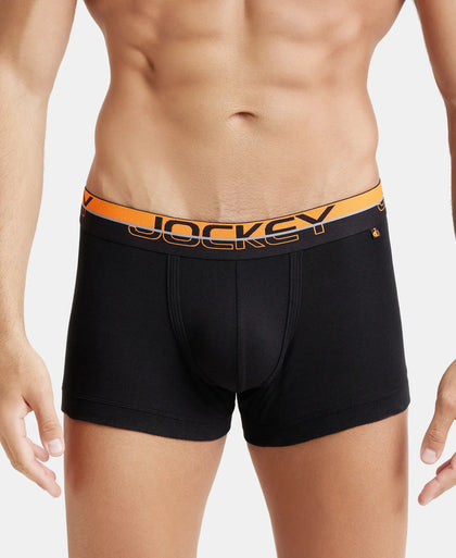 Super Combed Cotton Rib Solid Trunk with Ultrasoft Waistband - Black-3