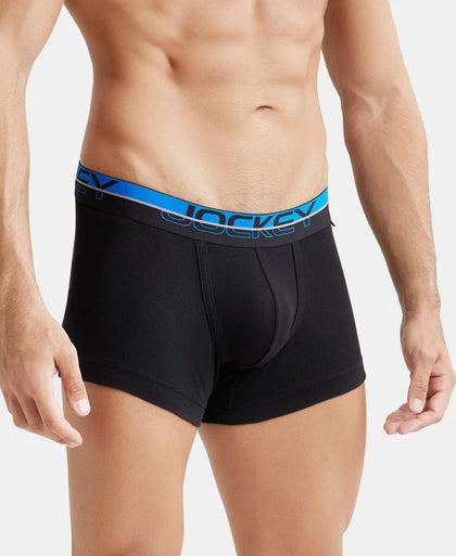 Super Combed Cotton Rib Solid Trunk with Ultrasoft Waistband - Black-4