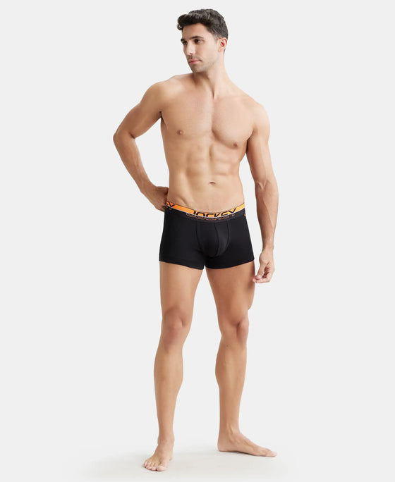 Super Combed Cotton Rib Solid Trunk with Ultrasoft Waistband - Black-9