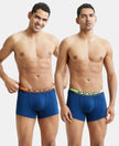 Super Combed Cotton Rib Solid Trunk with Ultrasoft Waistband - Estate Blue-1