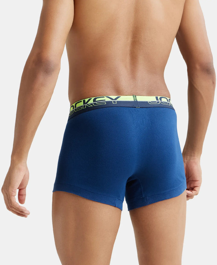 Super Combed Cotton Rib Solid Trunk with Ultrasoft Waistband - Estate Blue-6