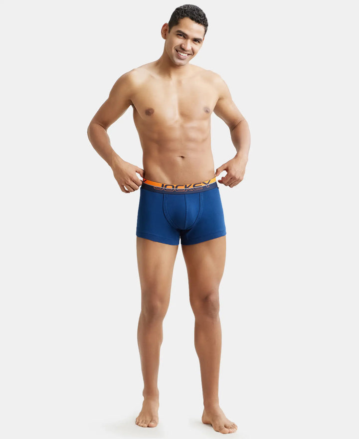 Super Combed Cotton Rib Solid Trunk with Ultrasoft Waistband - Estate Blue-9
