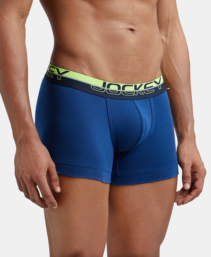 Super Combed Cotton Rib Solid Trunk with Ultrasoft Waistband - Estate Blue-2