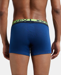 Super Combed Cotton Rib Solid Trunk with Ultrasoft Waistband - Estate Blue-3