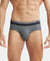 Microfiber Elastane Solid Brief with StayDry Treatment - Gunmetal-1