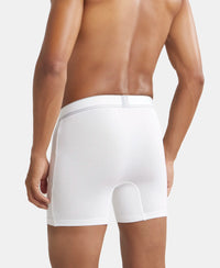 Tencel Micro Modal Elastane Stretch Solid Boxer Brief with Natural StayFresh Properties - White-3