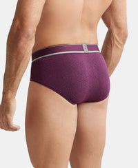 Tencel Micro Modal Elastane Printed Brief with Natural StayFresh Properties - Potent Purple-3