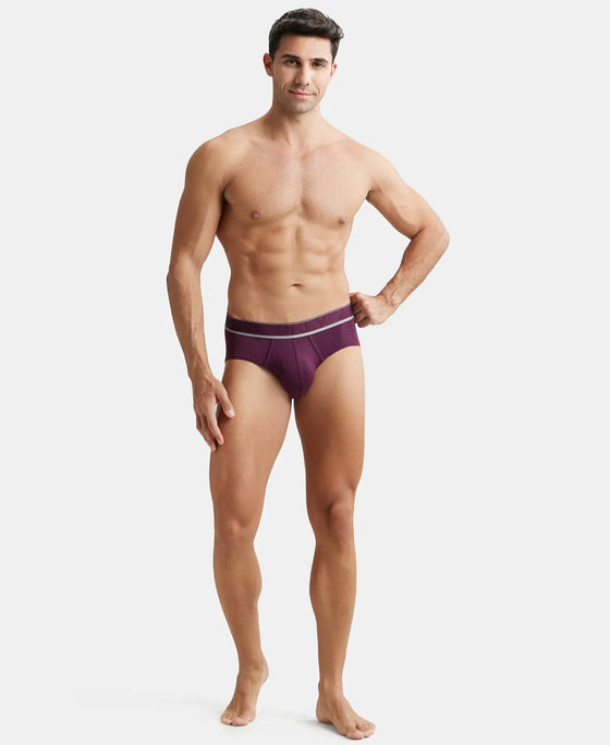 Tencel Micro Modal Elastane Printed Brief with Natural StayFresh Properties - Potent Purple-4
