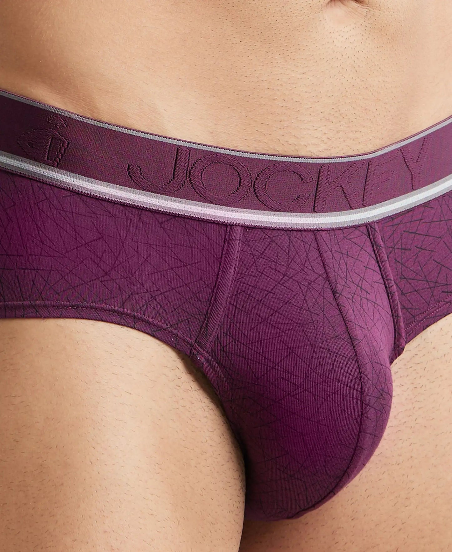 Tencel Micro Modal Elastane Printed Brief with Natural StayFresh Properties - Potent Purple-6