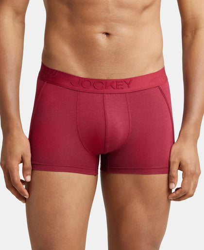 Tencel Micro Modal Cotton Elastane Solid Trunk with Natural StayFresh Properties - Red Pepper-1
