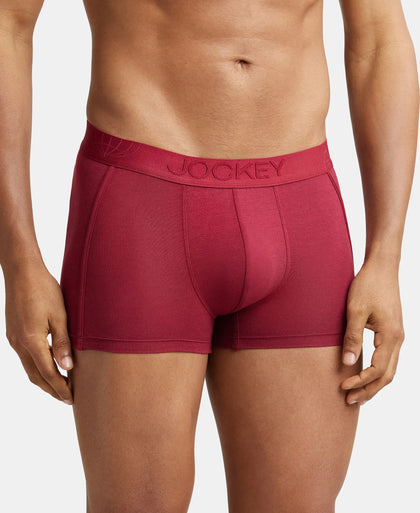 Tencel Micro Modal Cotton Elastane Solid Trunk with Natural StayFresh Properties - Red Pepper-2