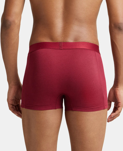 Tencel Micro Modal Cotton Elastane Solid Trunk with Natural StayFresh Properties - Red Pepper-3