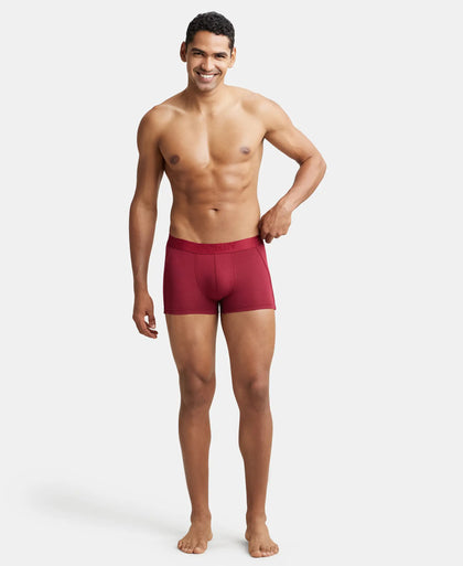 Tencel Micro Modal Cotton Elastane Solid Trunk with Natural StayFresh Properties - Red Pepper-4