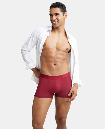 Tencel Micro Modal Cotton Elastane Solid Trunk with Natural StayFresh Properties - Red Pepper-6