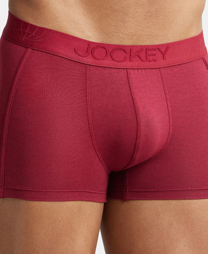 Tencel Micro Modal Cotton Elastane Solid Trunk with Natural StayFresh Properties - Red Pepper-7