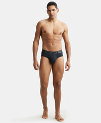 Tactel Microfiber Elastane Solid Brief with Moisture Move Properties - Black-4