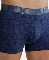 Tactel Microfiber Elastane Printed Trunk with Moisture Move Properties - Rich Royal Blue Printed-6