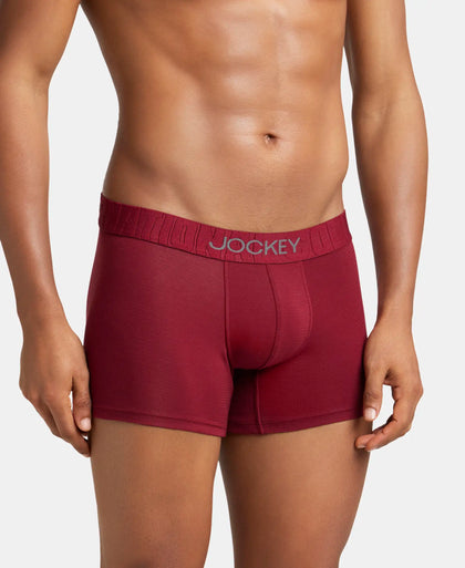 Supima Cotton Elastane Solid Trunk with Ultrasoft Waistband - Red Pepper-2