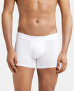 Supima Cotton Elastane Solid Trunk with Ultrasoft Waistband - White-1