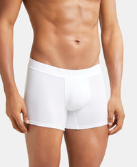 Supima Cotton Elastane Solid Trunk with Ultrasoft Waistband - White-2