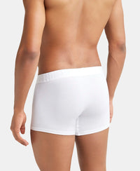 Supima Cotton Elastane Solid Trunk with Ultrasoft Waistband - White-3