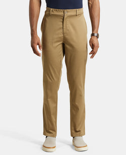 Super Combed Cotton Rich Elastane Stretch Woven Fabric Slim Fit All Day Pants - Sepia Tint-1 Super Combed Cotton Rich Elastane Stretch Woven Fabric Slim Fit All Day Pants - Sepia Tint-1