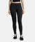 Rayon Nylon Elastane Treggings with Side Zipper Pockets - Black Melange-1
