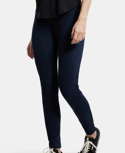 Super Combed Cotton Rich Elastane Slim Fit Jeggings With Pockets - Navy Blazer-5