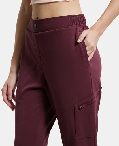 Microfiber Fabric Regular Fit Solid Travel Pants - Fig-6
