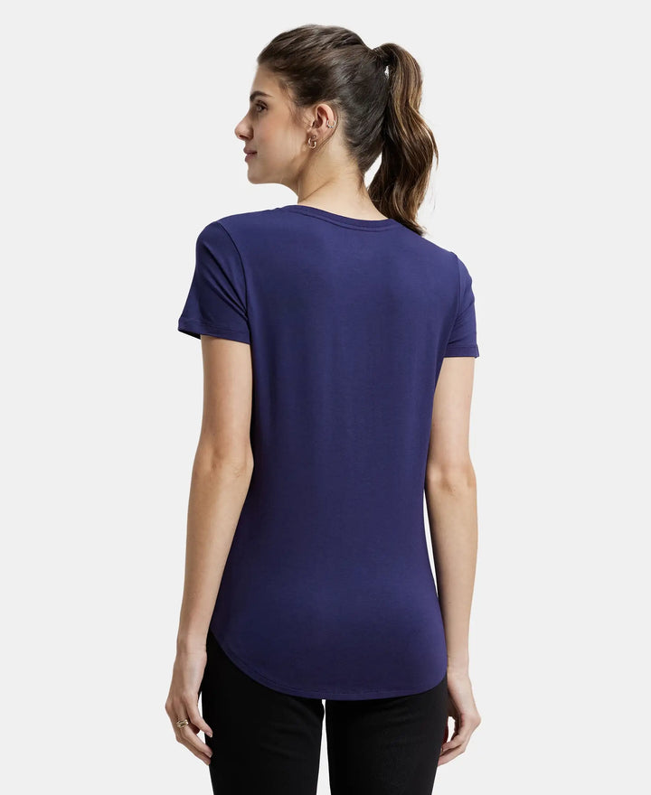 Tactel Microfiber Elastane Printed Trunk with Moisture Move Properties - Potent Purple Printed-3