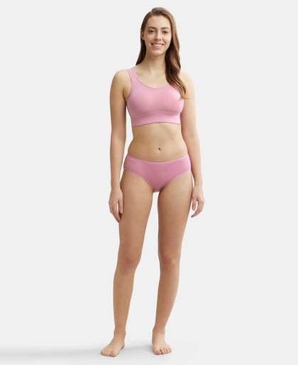Wirefree Padded Tencel Lyocell Elastane Full Coverage Lounge Bra with Stay Fresh Properties and Removable Pads - Orchid Smoke-4